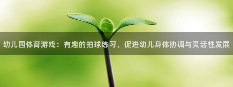 幼儿园体育游戏：有趣的拍球练习，促进幼儿身体协调与灵活性发展